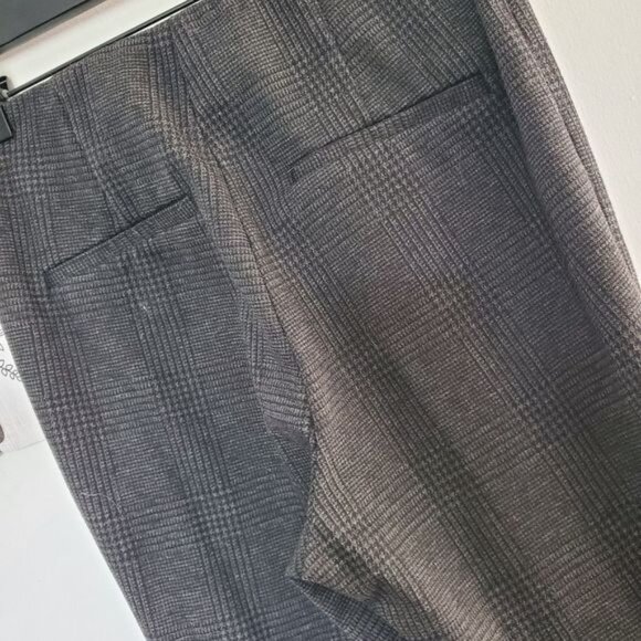 H&M Black and Dark Gray Plaid Mid Rise Pants Size Medium - Picture 8 of 13
